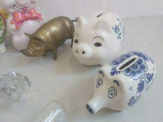 Bundle Collectable Pig Ornaments Piggy Banks Various Materials & Sizes E41T 3