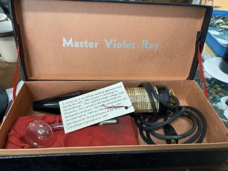 Vintage Master Violet Ray Medical Device Quackery Hand Held