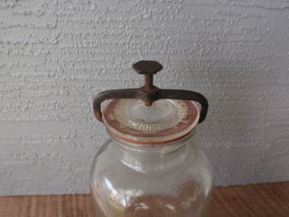 Wonderful,  Tall,  Vintage / Antique Wheaton Apothecary Jar With Screw Clamp Top 2