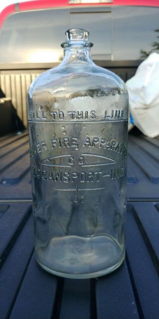 Boyer Fire Apparatus Bottle,  Logansport Ind