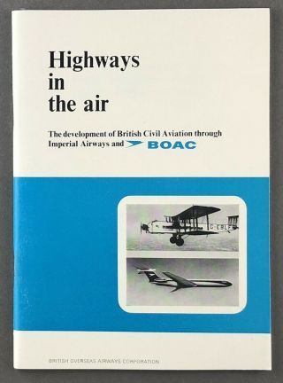 Boac Highways In The Air Old Airline History Book From Imperial Airways B.  O.  A.  C