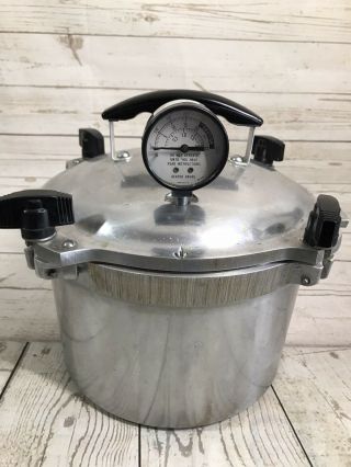 Vintage All - American 907 7 Qt Aluminum Pressure Cooker
