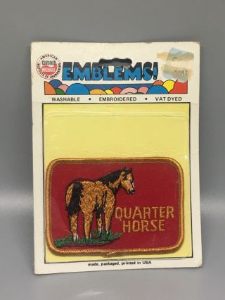 Vintage Nos “emblems ” Quarter Horse Patch.  In Package