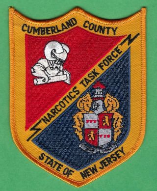 Cumberland County Jersey Narcotics Task Force Police Patch