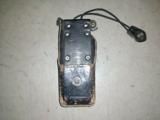 Obsolete Chicago Fire Police Vintage Motorola 2 Way Radio Leather Radio Case