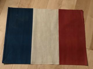 1950 - 60 Vintage French Republic France Blue White Red Flag 23’’1/4 X 17’’1/2