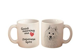 Japanese Spitz Good Morning And Love Dog Ceramic Mug Graphics Us