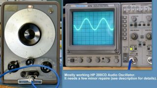 Hp 200cd Vintage Audio Signal Generator / Oscillator - Easy Repair