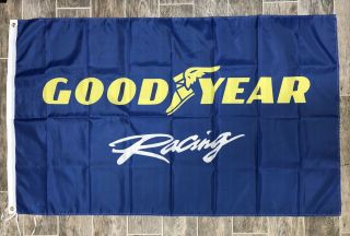 Goodyear Racing Tire Logo 3x5 Garage Wall Banner Flag Nascar Nhra