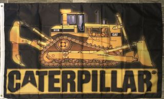 Caterpillar D11r Tractor Logo 3x5 Garage Shop Wall Banner Flag
