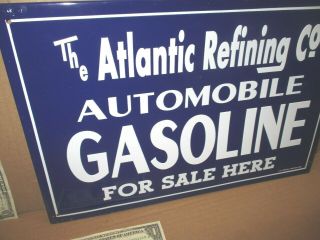 Atlantic Refining - - - Automobile Gasoline - - Here - - Big Gas & Oil Sign