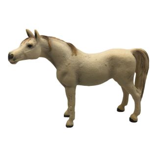 2007 Schleich White Arabian Mare Horse Figure Am Limes 69 D - 73527 Approx 5 X 3.  7