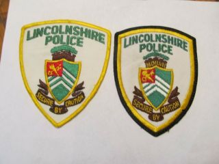 Illinois Lincolnshire Police Patch Set Left Cheese Cloth Diff