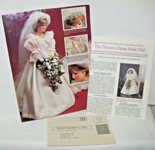 Advertisement For Princess Diana Doll From Danbury Early 1980 