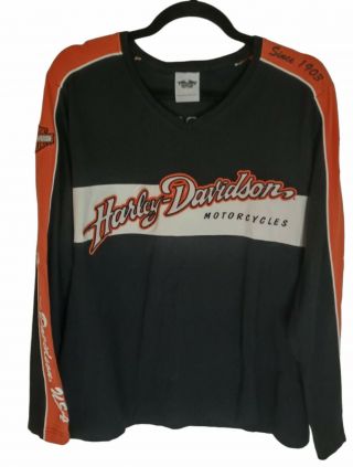 Harley Davidson Mens Long Sleeve Xl T - Shirt Vintage Classic Retro