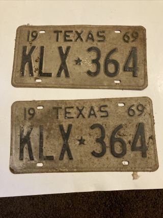 1969 Texas License Plates Matching