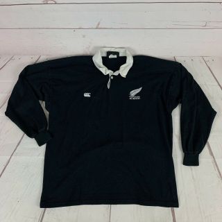 Vintage Zealand All Black Rugby Union Canterbury Jersey Long Sleeve 90s