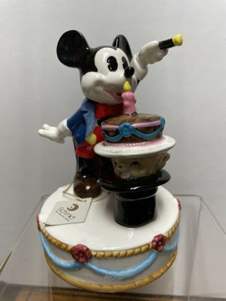 Disney Mickey Mouse Magician Music Box Plays ‘it’s A Small World’ By Schmid