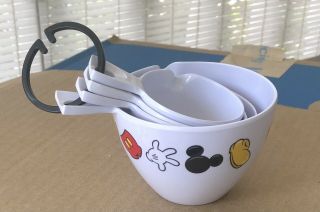 Disney Mickey Mouse Parts Measuring Cups Set Of 4 Retired
