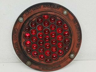 Vintage Do Ray Nobby 5 " Red Glass Marbles Reflector Rat Rod Chicago Usa