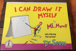 Vintage I Can Draw It Myself 1970 Dr.  Seuss 1st Edition Oversized,  Colored