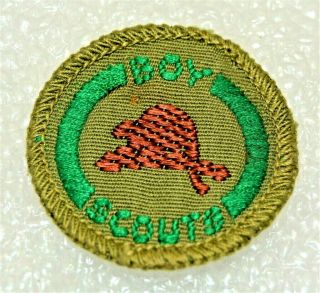 Beaver Boy Scout Water Conservationist Proficiency Award Badge Black Back Large