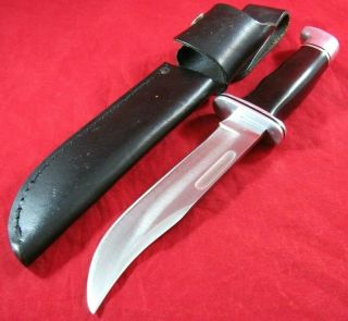Vintage Buck 119 Usa 1972 - 1986 3 - Line Hunting Knife W/sheath