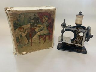 Vintage German Cast Iron Childs Sewing Machine Miniature