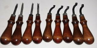 Vintage Tandy Craftool Leather Edging Tool Set (9)