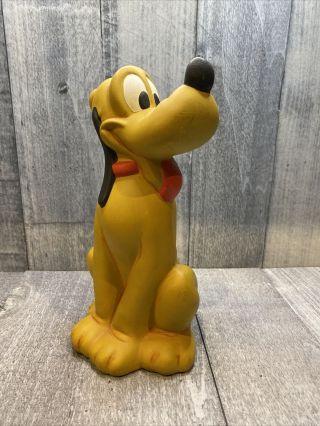 Vintage Walt Disney Productions Ceramic Figurine Pluto Hand Painted 9 Inches