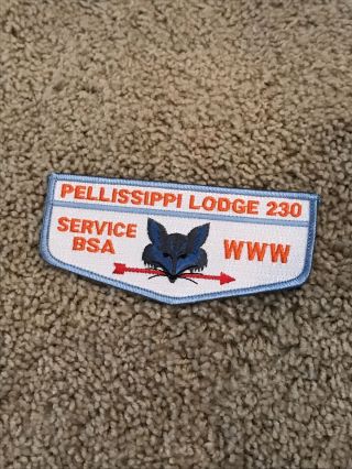 Pellissippi Lodge 230 White With Light Blue Border Service Flap