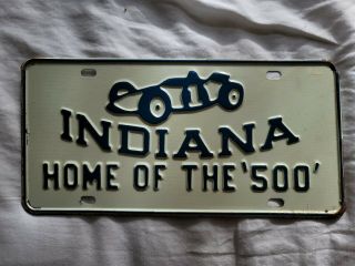 Indiana Indianapolis Home Of The 500 License Plate Metal Sign