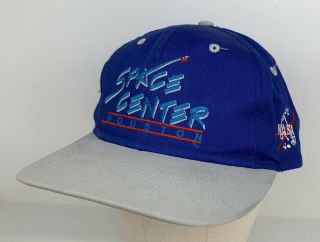 Nasa Houston Space Center Blue Snapback Hat Cap Adult One Size Space Trader