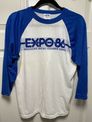 Vintage Expo 86 Vancouver Canada T - Shirt Men 