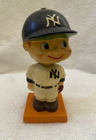 Vintage 1960s Mlb York Yankees Baseball Bobblehead Nodder Bobble Head