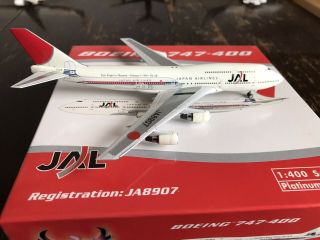 Phienix 1/400 Jal Japan Airlines 747 - 400 First Flight To Okinawa Livery Ja8907