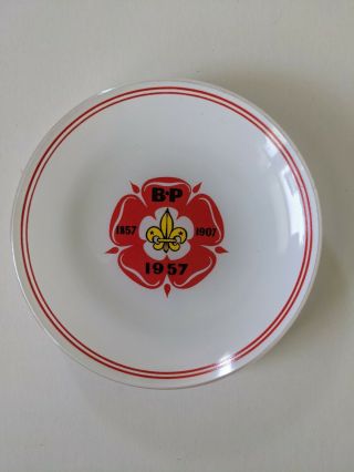 1957 Boy Scout World Jamboree Glass Plate