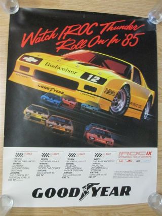 Vintage 1985 Iroc Ix Chevrolet Camaro International Race Of Champions Poster