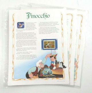 Disney Pinocchio Classic Movies Collector Stamp Story Panels