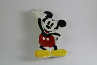 Vintage Walt Disney Treasure Craft Ceramic Mickey Mouse 7.  5 " Spoon Rest