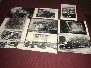 Philadelphia Fire Department Posttcard Set Of 9 Vintage Photos
