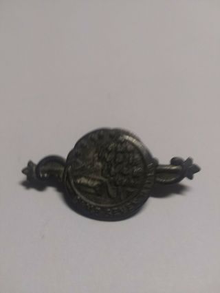 Vintage Girl Scout Sterling Silver Lapel Pin - Camp 7 Hills In Ny.  Mid 1900 