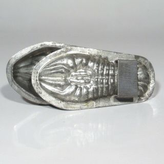 Vintage French Tinned Metal Chocolate Mold “lobster”,  Numbered