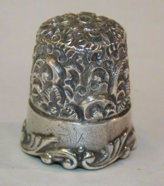 Antique Sterling Ketcham & Mcdougall Fancy Thimble