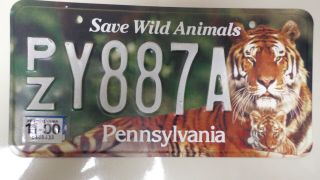 2000 Pa Pennsylvania Save Wild Animals With Picture Of Tiger And Cub