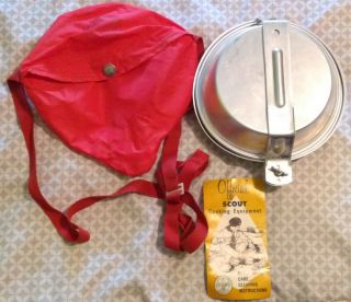 Vintage Bsa Mess Kit W Red Case Regal D9h Boy Scouts Of America Cook Kit