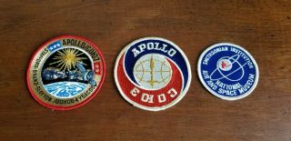 Apollo Soyuz Patches Vintage Space Collectible Nasa Memorabilia Ex