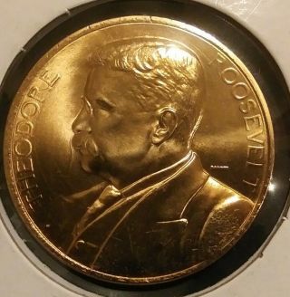 President Teddy Theodore Roosevelt Inauguration Bronze Medal Coin