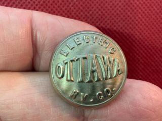 Ottawa Electric Railway Company (canada) 23.  3mm Nickel Button Waterbury Bc 1916