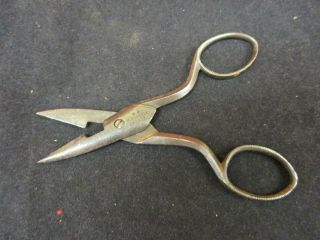 Early Vintage J.  Rodgers And Sons Notched Sewing Scissors